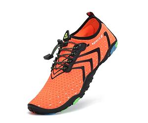 SAGUARO Zapatos de Agua Mujer Hombre Escarpines Piscina Secado Zapatillas para Nadar Ligeros Calzado para Vela, Naranja Mixto, 39 EU