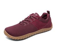SAGUARO Zapatos descalzos unisex Descalzos para el bosque al aire libre, puntera ancha, zapatos descalzos con suela cero caída, tallas 36-48, rojo, 43 EU