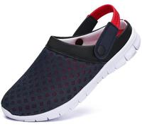 SAGUARO Zuecos para Hombre Mujer Zapatillas de Playa Antideslizante Respirable Ligeras Sandalias para Jardín Río Mar, Rojo, 36 EU