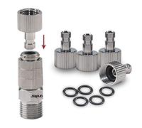 SAGUD Adaptador de aerógrafo Conector de liberación rápida para aerógrafo con 4 Conectores Extra y 5 Anillos tóricos Extra, 1/8" Macho a 1/8" Hembra