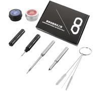 SAGUD Herramientas profesionales de mantenimiento de limpieza de aerógrafo y kit de reparación de pulverización de cepillo de aire adecuado para varias pistolas de aerógrafo