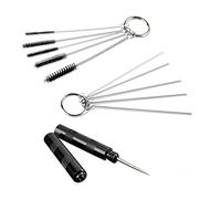SAGUD Kit de Herramientas de Limpieza de Pintura de aerógrafo, Accesorios de Cepillo de Aire, Pistola de pulverización, Aguja de Lavado con Llave Inglesa de Boquilla y Juego de cepillos de Acero