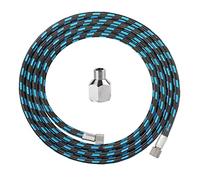 SAGUD Manguera para aerógrafo de 1.8M，Manguera de aire trenzada de nylon con un tamaño de 1/8 "en ambos extremos y un adaptador de 1/8" rosca externa