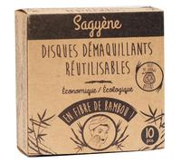 Sagyène Discos Desmaquillantes Reutilizables Fibra de Bambú 10 Unidades + Red de Lavado Gratis
