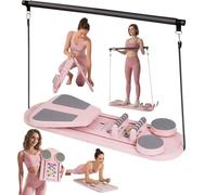 Saha Pro® Reformer Pro - Pilates Board 8-en-1 Plegable - Aparato Fitness para Casa con Bandas de Resistencia, Asas y Temporizador Integrado - Pilates y Entrenamiento Cuerpo Completo - Original Corner