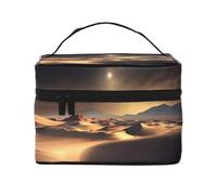 Sahara Desert - Bolsa de cosméticos de viaje con organizador de múltiples bolsillos (9 x 6.5 x 6.2 pulgadas), espaciosa funda de poliéster para gimnasio, camping y uso comercial