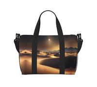 Sahara Desert - Bolsas de lona para viajes, ligeras Oxford, bolsas de viaje para mujer, ideales para gimnasio y hombres, Black, Talla única