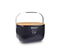 Sahara Mini Barbacoa de gas portátil, 2,7 kW, parrilla de hierro fundido y tabla de cortar, para caravana, pícnic, incluye cartucho de manguera regulador y juego de adaptadores de botella de gas de 11