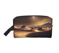 Sahara - Neceser con estampado del desierto para hombre, bolsa de aseo de viaje, bolsa de cosméticos de gran capacidad para mujeres, White, Talla única