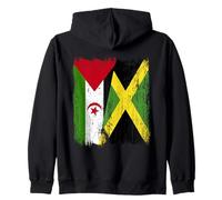 Sahara Occidental Jamaica Media Bandera Saharaui Jamaicana Heritage Sudadera con Capucha