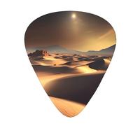 Sahara - Púas de guitarra del desierto, paquete de 12 púas de grosor surtido, 0,46 mm, 0,71 mm, 0,96 mm, tamaño mediano, fino, pesado, estilo celuloide, para guitarra acústica y ukelele