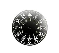 Saharuse 1 Juego de Esfera Reloj Digital Retro 33,8mm con Ventana Calendario Caras Luminosas Verdes for Movimiento NH35 NH36(639-01 Dial 639-06)