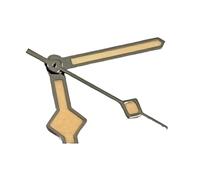 Saharuse 1 manecilla de Reloj Plateada, Oro Rosa y Verde luminiscente, Compatible con Movimientos NH35, NH36, ETA2824, 2836, Miyota8215, 8205, 821A, DG2813 3804(Silver Yellow-2)