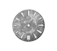 Saharuse 1 Unidad, 28,5mm, Esfera Sakura BGW9 C3 Lume Rosa, Fecha a Las 6 en Punto for Texto de Movimiento NH35 NH36(Grey,6o Clock)