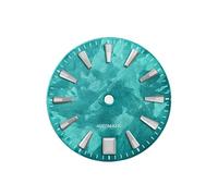 Saharuse 1 Unidad, 28,5mm, Esfera Sakura BGW9 C3 Lume Rosa, Fecha a Las 6 en Punto for Texto de Movimiento NH35 NH36(Jade Green,No Date)