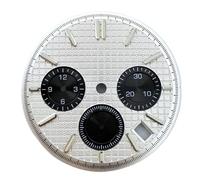 Saharuse 1 Unidad de 31,8mm VK63, Esfera Negra/Blanca, Verde Luminosa, Ajuste Adecuado for Piezas Reloj con Movimiento Cuarzo, Accesorio(White)