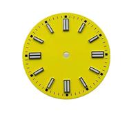 Saharuse 1 Unidad for NH35/NH36 Dial 28,5mm S Logo Verde Luminoso sin Fecha Accesorios de Reloj(Yellow)