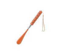 Saharuse Cuerno Telescópico for Zapatos, Mango Largo De 30cm-71cm, Longitud Ajustable Acero Inoxidable, 1/2 Uds(Orange)