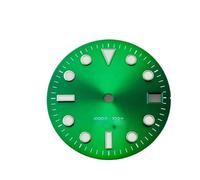 Saharuse Dial Luminoso Azul-Verde S Sailor, 28,5mm, Adecuado for Piezas de Reloj Movimiento NH35/NH36, 1 ud(Green)
