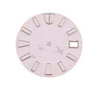 Saharuse Esfera Blanca estéril Negra y Azul Luminosa, Verde, 28,5 MM, Compatible con Piezas de Movimiento NH35, Accesorios Reloj Corona a Las 3/3, 8 en Punto, 1 ud(D)