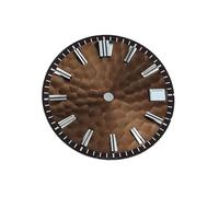 Saharuse Esfera con patrón de Cabeza Martillo púrpura, 28,5mm, for Movimiento NH35, sin Logotipo, 1 ud(Coffee Color)