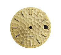 Saharuse Esfera de 28,5mm con patrón geométrico Dorado/Azul/Verde, Adecuada for Accesorios Reloj Movimiento automático NH35, 1 ud(17)