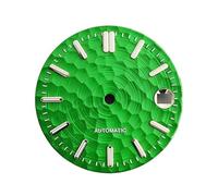 Saharuse Esfera de 28,5mm con patrón geométrico Dorado/Azul/Verde, Adecuada for Accesorios Reloj Movimiento automático NH35, 1 ud(13)