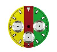 Saharuse Esfera de 29mm for Movimiento Cuarzo, cronógrafo Facial, 6 manecillas, Piezas Reloj, Luminosas Verdes, aptas for Cajas VK63 39mm, 1 ud(Watch dial-4)