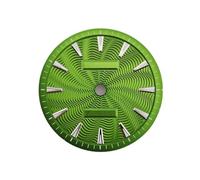 Saharuse Esfera de Reloj con patrón Textura 28,5mm, Brillo Verde, Adecuado for Accesorios Movimiento NH34A/NH35A/MIYOTA 8215, 1 ud(Watch dial-4)