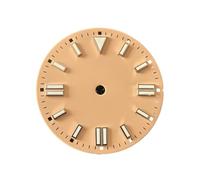 Saharuse Esfera de Reloj con Textura Mate 28,5mm, Juego manecillas Caras Color Caramelo, Accesorio estéril Luminoso Verde for Movimiento NH35 NH36 8215, 1 ud(Red)