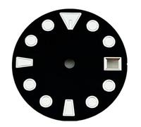 Saharuse Esfera de Reloj estéril 28,6mm con Ventana Calendario, Accesorios Movimiento Corona NH35 a Las 3/3, 8 en Punto, 1 ud(Style 1)