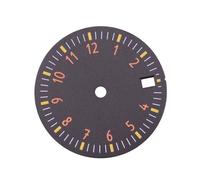 Saharuse Esfera de Reloj estéril Luminosa Verde, 1 Unidad, 29mm, Compatible con Movimiento NH35 NH35A, Compatible Corona Las 3 en Punto, Piezas,8(Silver)