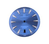 Saharuse Esfera de Reloj Luminosa Verde 33,3 MM, Compatible con Movimiento NH35 NH36, Calendario Las 6 en Punto, 1 ud(D)