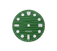 Saharuse Lume Azul con Textura de Onda Esfera 28,5mm for Accesorios Reloj Movimiento NH35 NH36, 1 ud(Green)