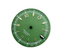 Saharuse Reloj con Esfera de 28,5mm, Blanco, Negro, Azul, Verde, Abertura for Fecha Luminosa, Apto for Movimiento automático NH35 /NH36/4R/7S, 1 ud(Green Gold)
