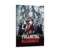 SAHDU I REWNRN Fullmetal - Póster de alquimista estético decorativo para pared, lienzo vintage para sala de estar, dormitorio, 40 x 60 cm, estilo marco