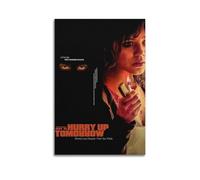 SAHDU I REWNRN Póster decorativo de pared con texto "Hurry Up Tomorrow", lienzo vintage para sala de estar, dormitorio, 20 x 30 cm, estilo sin marco