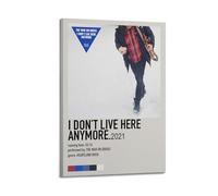 SAHDU I REWNRN Póster estético con texto en inglés "I Don't Live Here Anymore - The War on Drugs (La guerra contra las drogas), arte decorativo para pared, lienzo vintage, para sala de estar
