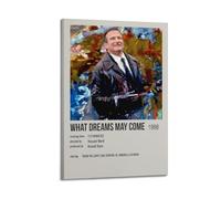 SAHDU I REWNRN Póster estético con texto en inglés «What Dreams May Come» para pared, pintura decorativa, lienzo vintage para sala de estar, dormitorio, 50 x 75 cm, estilo marco