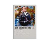 SAHDU I REWNRN Póster estético con texto en inglés "What Dreams May Come" para pared, pintura decorativa, lienzo vintage para sala de estar, dormitorio, 40 x 60 cm, estilo sin marco