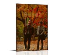 SAHDU I REWNRN Póster estético con texto en inglés "When Harry Met Sally", pintura decorativa para pared, lienzo vintage para sala de estar, dormitorio, 60 x 90 cm, estilo marco