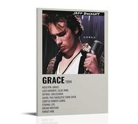 SAHDU I REWNRN Póster estético de Jeff Buckley con diseño de álbum de gracia, arte decorativo para pared, lienzo vintage para sala de estar, dormitorio, 60 x 90 cm, estilo marco