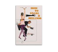 SAHDU I REWNRN Póster estético de la película "Cómo robar un millón" para pared, pintura decorativa, lienzo vintage para sala de estar, dormitorio, 60 x 90 cm, estilo sin marco