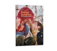 SAHDU I REWNRN Póster estético de pared con texto en inglés "Eternal Sunshine of the Spotless Mind" para decoración de pared, lienzo vintage para sala de estar, dormitorio, 60 x 90 cm, estilo marco