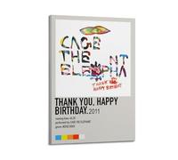 SAHDU I REWNRN Thank You, Happy Birthday - Póster estético de la jaula del elefante para pared, pintura decorativa, lienzo vintage para sala de estar, dormitorio, 30 x 45 cm, estilo marco
