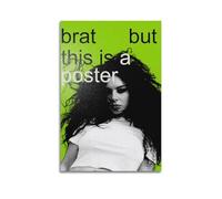 SAHEAWEBWBAE Charli XCX Brat - Póster estético para pared, lienzo vintage, pintura decorativa para sala de estar, dormitorio, decoración de 30 x 45 cm, estilo sin marco
