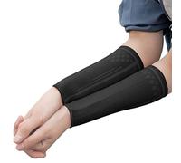 Sahgsa 1 par de puños de voleibol para brazos, brazalete deportivo de compresión para el antebrazo, puños de voleibol, mangas elásticas, muñequeras deportivas para mujeres y niñas, negro / rosa, S-L