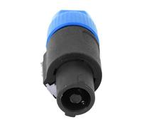 Sahgsa 10PCS Conector de Cable de Enchufe Speakon Impermeable de 4 Pines Conector de Altavoz de Audio Duradero para Puesta en Escena Rojo (Azul)