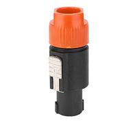 Sahgsa 10PCS Conector de Cable de Enchufe Speakon Impermeable de 4 Pines Conector de Altavoz de Audio Duradero para Puesta en Escena Rojo (Naranja)