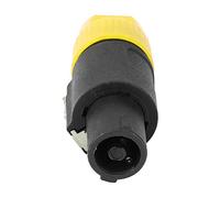 Sahgsa 10PCS Conector de Cable de Enchufe Speakon Impermeable de 4 Pines Conector de Altavoz de Audio Duradero para Puesta en Escena Rojo (Amarillo)
